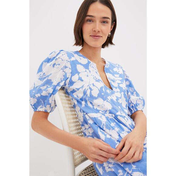 HYACINTH HOUSE Blue and White Floral Cisco Maxi Dress Size XS NWT - Picture 7 of 8